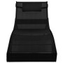Tumbonas con mesita 2 unidades ratán sintético textilene negro de vidaXL, Tumbonas - Ref: Foro24-44893, Precio: 271,19 €, Des...