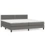Boxspringbett mit grauer Kunstledermatratze 200x200 cm von , Betten und Lattenroste - Ref: Foro24-3141087, Preis: 590,84 €, R...