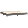 Cama box spring con colchón cuero sintético gris 200x200 cm de , Camas y somieres - Ref: Foro24-3141087, Precio: 596,92 €, De...