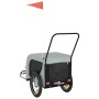 Remolque de bicicleta mascotas hierro tela Oxford gris negro de , Cochecitos para mascotas - Ref: Foro24-94021, Precio: 110,0...