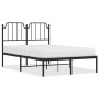 Estructura de cama con cabecero metal negro 120x190 cm de , Camas y somieres - Ref: Foro24-373884, Precio: 87,10 €, Descuento: %