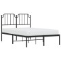 Estructura de cama con cabecero metal negro 120x190 cm de , Camas y somieres - Ref: Foro24-373884, Precio: 87,10 €, Descuento: %
