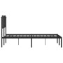 Estructura de cama con cabecero metal negro 120x190 cm de , Camas y somieres - Ref: Foro24-373884, Precio: 87,10 €, Descuento: %