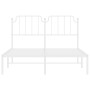Estructura de cama de metal con cabecero blanca 140x190 cm de , Camas y somieres - Ref: Foro24-373936, Precio: 83,70 €, Descu...