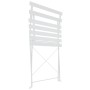 Mesa y sillas bistró de jardín 3 piezas acero blanco de vidaXL, Conjuntos de jardín - Ref: Foro24-44357, Precio: 120,24 €, De...