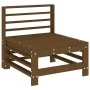 Juego de muebles jardín 3 pzas madera maciza pino marrón miel de , Sofás modulares de exterior - Ref: Foro24-825649, Precio: ...