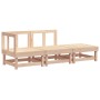 Juego de muebles de jardín 3 piezas madera maciza de pino de , Sofás modulares de exterior - Ref: Foro24-825408, Precio: 137,...