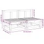 Central garden sofas 2 units solid pine wood by , Modular outdoor sofas - Ref: Foro24-825401, Price: 98,06 €, Discount: %