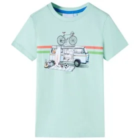 Camiseta infantil verde menta claro 116 de , Camisetas para niños - Ref: Foro24-12046, Precio: 8,32 €, Descuento: %