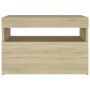 Mesitas de noche con LED 2 uds contrachapada Sonoma 60x35x40 cm de vidaXL, Mesitas de noche - Ref: Foro24-3082781, Precio: 85...