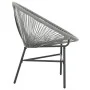 Silla redonda de cuerdas de jardín ratán sintético gris de vidaXL, Sillas de jardín - Ref: Foro24-44481, Precio: 79,73 €, Des...
