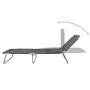 Tumbona plegable con respaldo ajustable gris de vidaXL, Tumbonas - Ref: Foro24-44293, Precio: 55,66 €, Descuento: %