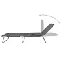 Tumbona plegable con respaldo ajustable gris de vidaXL, Tumbonas - Ref: Foro24-44293, Precio: 59,91 €, Descuento: %