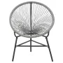 Silla redonda de cuerdas de jardín ratán sintético gris de vidaXL, Sillas de jardín - Ref: Foro24-44481, Precio: 79,73 €, Des...