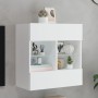Mueble de TV de pared con luces LED blanco 58,5x30x60,5 cm de , Muebles TV - Ref: Foro24-837092, Precio: 57,66 €, Descuento: %