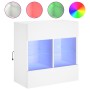 Mueble de TV de pared con luces LED blanco 58,5x30x60,5 cm de , Muebles TV - Ref: Foro24-837092, Precio: 57,66 €, Descuento: %