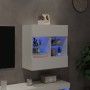 Mueble de TV de pared con luces LED blanco 58,5x30x60,5 cm de , Muebles TV - Ref: Foro24-837092, Precio: 57,66 €, Descuento: %