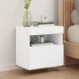 Mueble de TV de pared con luces LED blanco 40x30x40 cm de , Muebles TV - Ref: Foro24-837169, Precio: 43,05 €, Descuento: %