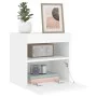 Mueble de TV de pared con luces LED blanco 40x30x40 cm de , Muebles TV - Ref: Foro24-837169, Precio: 43,05 €, Descuento: %