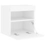 Mueble de TV de pared con luces LED blanco 40x30x40 cm de , Muebles TV - Ref: Foro24-837169, Precio: 43,94 €, Descuento: %