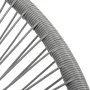 Silla redonda de cuerdas de jardín ratán sintético gris de vidaXL, Sillas de jardín - Ref: Foro24-44481, Precio: 79,73 €, Des...