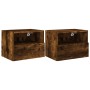 Muebles de pared para TV 2 uds madera roble ahumado 40x30x30 cm de , Muebles TV - Ref: Foro24-836849, Precio: 43,62 €, Descue...