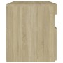 Mesitas de noche con LED 2 uds contrachapada Sonoma 60x35x40 cm de vidaXL, Mesitas de noche - Ref: Foro24-3082781, Precio: 85...