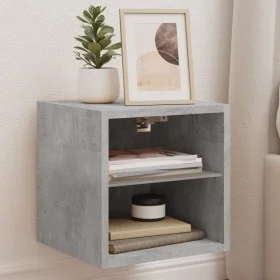 Mueble de TV de pared con luces LED gris hormigón 30x28,5x30 cm de , Muebles TV - Ref: Foro24-836979, Precio: 26,49 €, Descue...