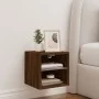 Mueble de TV de pared con luces LED roble marrón 30x28,5x30 cm de , Muebles TV - Ref: Foro24-836985, Precio: 26,91 €, Descuen...