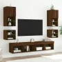 Wandmontierter TV-Schrank mit LED-Leuchten, braune Eiche, 30 x 28,5 x 30 cm von , TV-Möbel - Ref: Foro24-836985, Preis: 26,91...