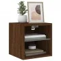Wandmontierter TV-Schrank mit LED-Leuchten, braune Eiche, 30 x 28,5 x 30 cm von , TV-Möbel - Ref: Foro24-836985, Preis: 26,91...