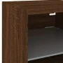 Wandmontierter TV-Schrank mit LED-Leuchten, braune Eiche, 30 x 28,5 x 30 cm von , TV-Möbel - Ref: Foro24-836985, Preis: 26,91...