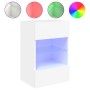 Mueble de TV de pared con luces LED blanco 40x30x60,5 cm de , Muebles TV - Ref: Foro24-837078, Precio: 43,66 €, Descuento: %