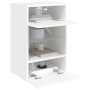 Mueble de TV de pared con luces LED blanco 40x30x60,5 cm de , Muebles TV - Ref: Foro24-837078, Precio: 43,66 €, Descuento: %