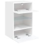 Mueble de TV de pared con luces LED blanco 40x30x60,5 cm de , Muebles TV - Ref: Foro24-837078, Precio: 43,66 €, Descuento: %