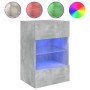 Mueble de TV de pared con luces LED gris hormigón 40x30x60,5 cm de , Muebles TV - Ref: Foro24-837084, Precio: 51,57 €, Descue...