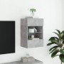 Mueble de TV de pared con luces LED gris hormigón 40x30x60,5 cm de , Muebles TV - Ref: Foro24-837084, Precio: 51,57 €, Descue...