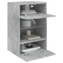 Mueble de TV de pared con luces LED gris hormigón 40x30x60,5 cm de , Muebles TV - Ref: Foro24-837084, Precio: 51,57 €, Descue...