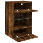Mueble de TV de pared con luces LED roble ahumado 40x30x60,5 cm de , Muebles TV - Ref: Foro24-837086, Precio: 42,56 €, Descue...