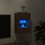 Mueble de TV de pared con luces LED roble marrón 40x30x60,5 cm de , Muebles TV - Ref: Foro24-837090, Precio: 53,29 €, Descuen...