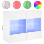 Mueble de TV de pared con luces LED blanco 78,5x30x60,5 cm de , Muebles TV - Ref: Foro24-837099, Precio: 68,22 €, Descuento: %