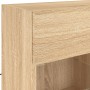 Mueble TV de pared con luces LED roble Sonoma 78,5x30x60,5 cm de , Muebles TV - Ref: Foro24-837101, Precio: 65,10 €, Descuent...
