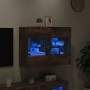 Mueble TV de pared con luces LED roble ahumado 78,5x30x60,5 cm de , Muebles TV - Ref: Foro24-837103, Precio: 65,01 €, Descuen...