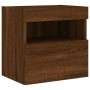 Mueble de TV de pared con luces LED roble marrón 40x30x40 cm de , Muebles TV - Ref: Foro24-837181, Precio: 35,33 €, Descuento: %