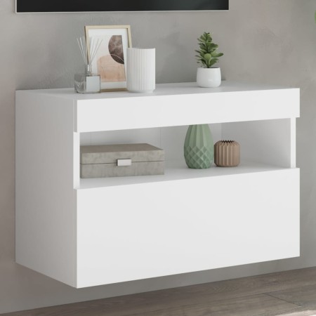 Mueble de TV de pared con luces LED blanco 60x30x40 cm de , Muebles TV - Ref: Foro24-837183, Precio: 50,94 €, Descuento: %