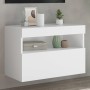 Mueble de TV de pared con luces LED blanco 60x30x40 cm de , Muebles TV - Ref: Foro24-837183, Precio: 50,94 €, Descuento: %