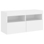 Mueble de TV de pared con luces LED blanco 80x30x40 cm de , Muebles TV - Ref: Foro24-837197, Precio: 62,73 €, Descuento: %