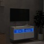 Mueble de TV de pared con luces LED blanco 80x30x40 cm de , Muebles TV - Ref: Foro24-837197, Precio: 62,73 €, Descuento: %