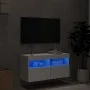 Mueble de TV de pared con luces LED blanco 80x30x40 cm de , Muebles TV - Ref: Foro24-837197, Precio: 62,07 €, Descuento: %