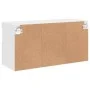 Mueble de TV de pared con luces LED blanco 80x30x40 cm de , Muebles TV - Ref: Foro24-837197, Precio: 62,07 €, Descuento: %